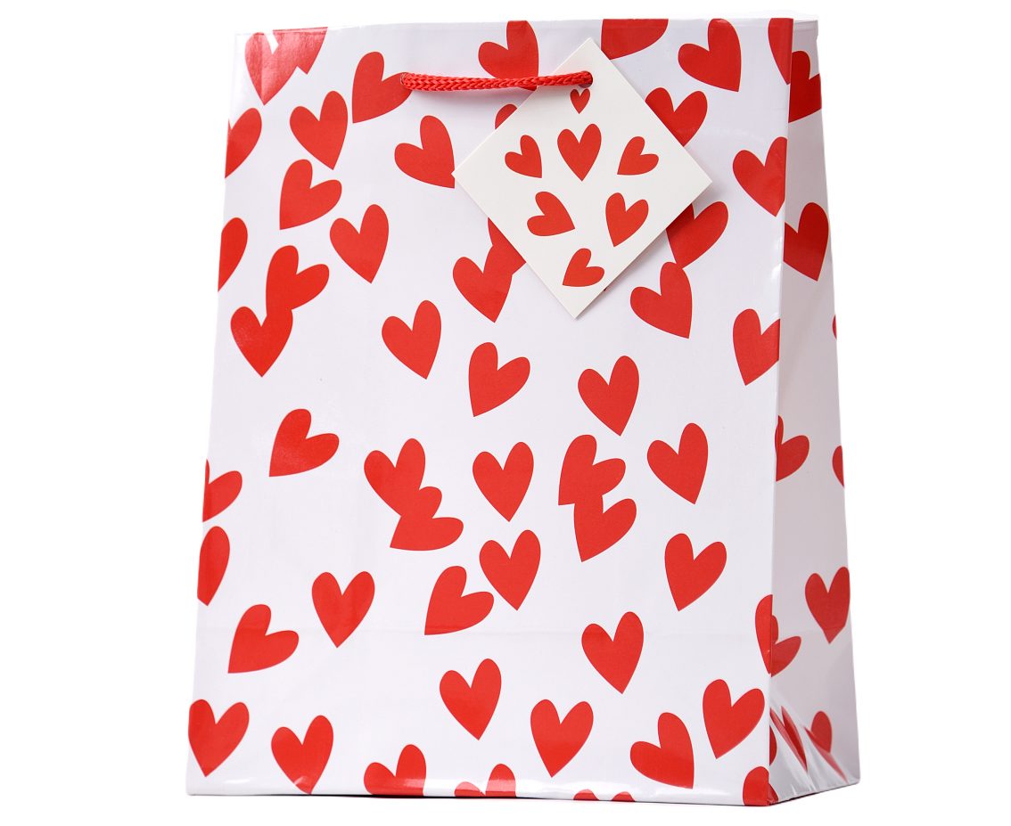 Torebka prezentowa I Love You (M) 17,8x22,9x9,8 cm , 1 szt.